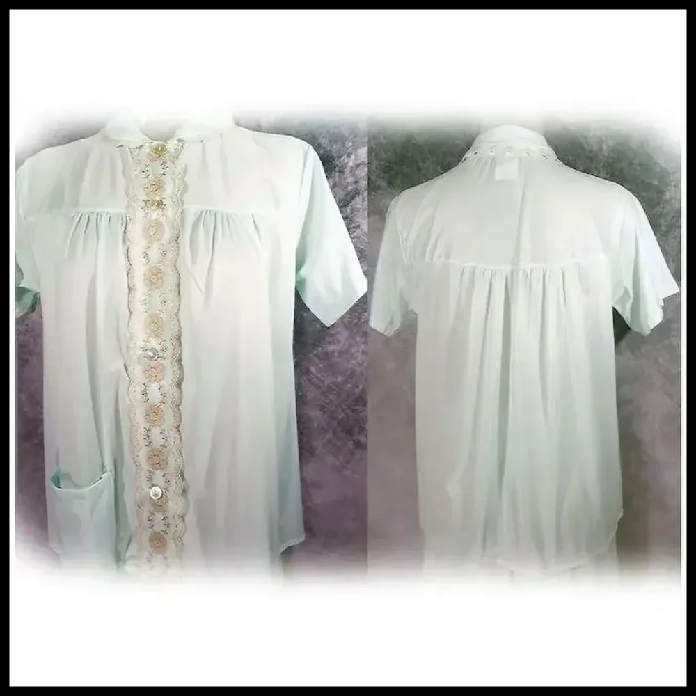 Vintage Sheer Satiny Nylon Pajamas from Philmaid, Mint Condition VFG Mid Century - Picture 9 of 13
